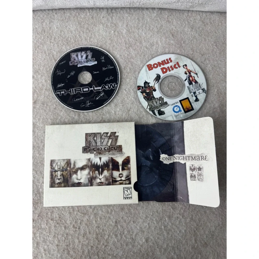 Kiss Psycho Circus The Nightmare Child PC Game 2 Disc Set 2000 Vintage CD-ROM